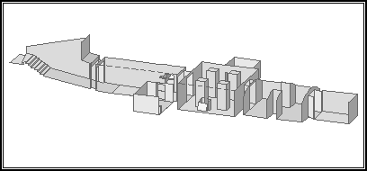 Isometrische Zeichnung des Grabs KV 3