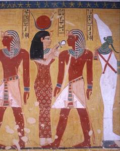 König, Hathor und Osiris