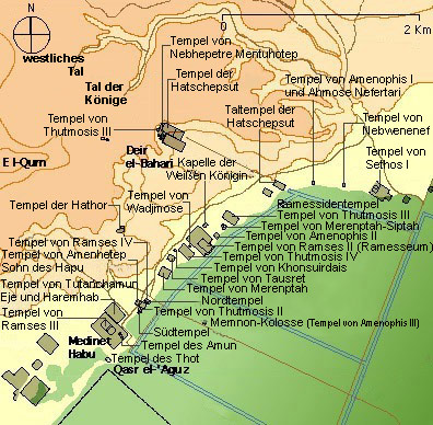 Karte von Thebes